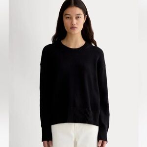 Everlane Boxy Sweater in Everyday Cotton Black